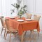 Rectangle Textured Tablecloth Waterproof Spillproof Wrinkle Free Table Cloth, Kitchen Dinning Tabletop Thanksgiving Decoration, Table Cover for Outdoor and Indoor, 52 x 70 Inch, Rust
